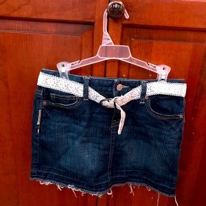 fringed jean skirts WITH belt